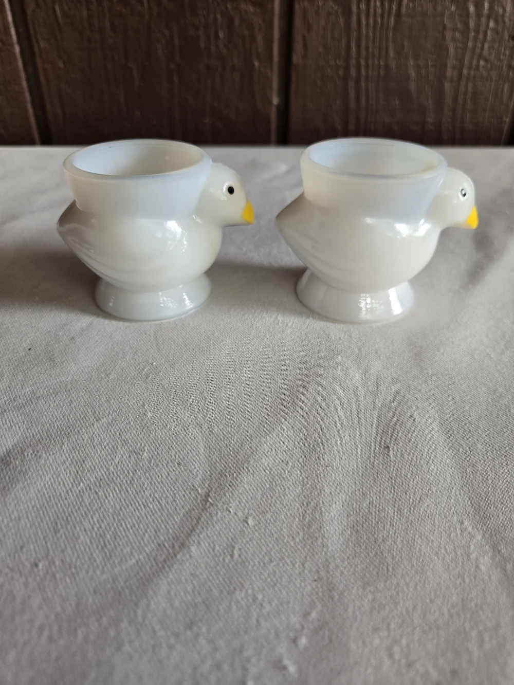 Vintage Opalex Egg Cups Set of 2 Made of Milk Glass